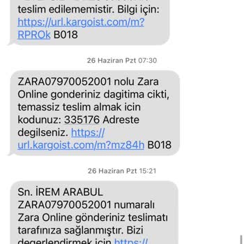 Kargoist Kargo Teslimatı Yapılmaması