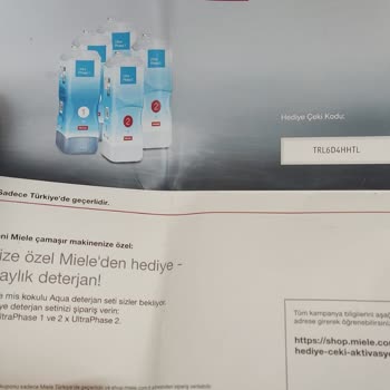 Miele Çamaşır Makinesi Yanında Hediye Deterjanı Gelmemesi
