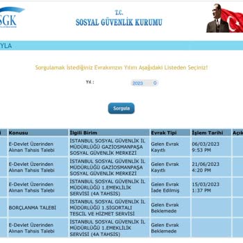 G. O. P SGK 1 Numaralı Emeklilik Servisi