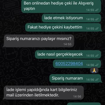 Oysho Hediye Kartı İade Süreci