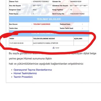 Aras Kargo Yalanlar İle Kargoyu Getirmiyor