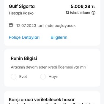 Sigortam.net Kasko Teklifi 4.900TL Poliçe Hatasını Düzeltim Ücreti 11.000 TL