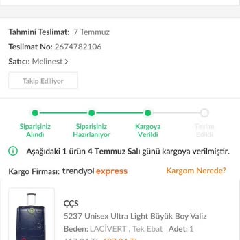 Trendyol Express Te İş Bulan Valiz