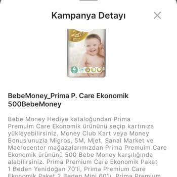 Migros Bebe Money Kampanya Kullanamamam