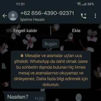 WhatsApp +62 İşe Başlayan Numaradan Mesaj Geldi