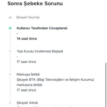 BTK (Bilgi Teknolojileri ve İletişim Kurumu) Şebeke Gelmiyor Dönüş Yapılmıyor