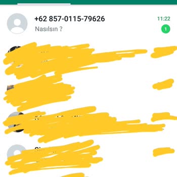 WhatsApp +62 Numaradan Gelen Mesaj