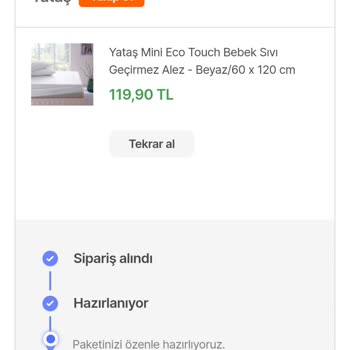Yataş Sipariş Alıyor Ama Kargolama Yapmıyor.