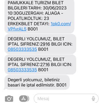 Pamukkale Turizm İade Parası Almadım