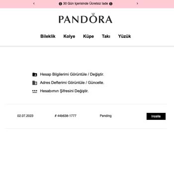 Www.pandoraturkeystore.com Yaptığım Alışverişim Gelmedi