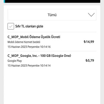 Vodafone Usulsuz Faturamda Ücretlendirilme!
