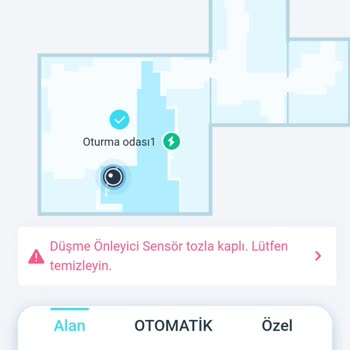 Yeedi Vac 2 Pro Düşme Engelleyici Sensör Tozla Kaplı Uyarısı