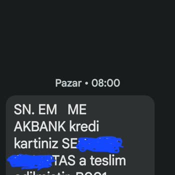 Akbank Bilgim Dışında Kredi Kartım İptali Ve Yeni Kredi Kartı Gönderimi