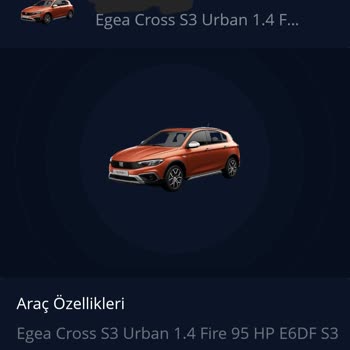 2022 Fiat Ege Cross Urban Paket Geri Park Sensörü Sonradan Takılmış