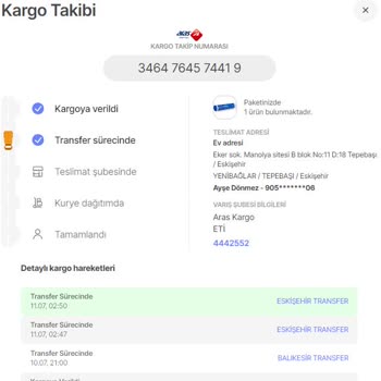 Aras Kargo Ürünü Teslimat Sorunu
