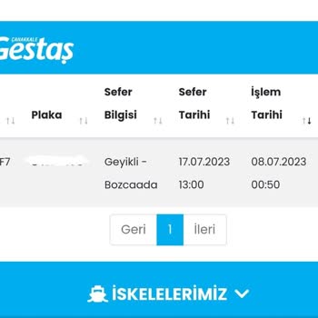 Gestaş Deniz Ulaşımı Firması İptal İşlemi Sorunu