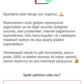 Yemeksepeti Popeyes Sipariş İptali ve Yaşattıkları Mağduriyet