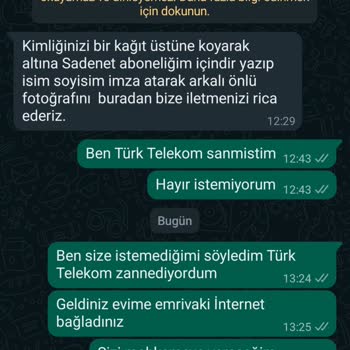Sadenet Emrivaki İnternet Bağlıyor