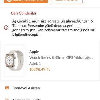 Trendyol Ücret İadesi Yapmıyor