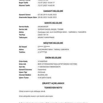 Vestel Eco Scy550 Buzdolabı Sorunu