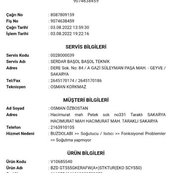 Vestel Eco Scy550 Buzdolabı Sorunu