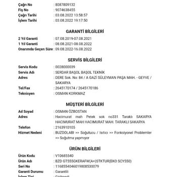 Vestel Eco Scy550 Buzdolabı Sorunu