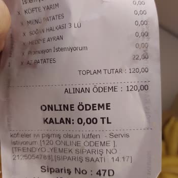 Köfteci Yusuf Çiğ Ve Kötü Kokulu Yağ İle Bile Pişirilmeyen Ürün Gönderdi