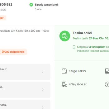 Hepsiburada İpek Mobilya Baza Şikayeti