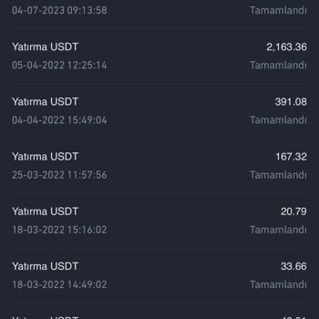 Binance TR USDT İşlem Geçmişinde Para Görünüyor Ama Hesapta Görünmüyor