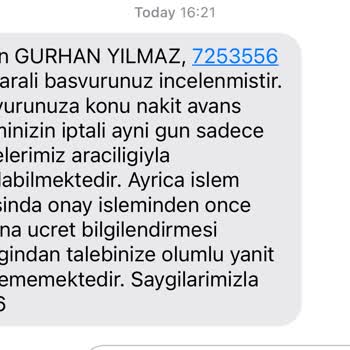 VakıfBank Mobil Uygulaması Nakit Avans İşlemi İptali ve Ücret İadesi Talebi