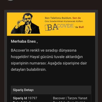 Bacover Sitesinden Alınan Ürüne Sahip Çıkılmaması