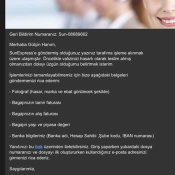 SunExpress Hava Yolları Sun Expressin Valiz Hasarı Çözümsüzlüğü
