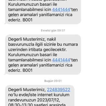 TTNET Türk Telekom Randevu Saatinde Gelmedi