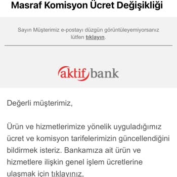 Aktif Bank Müşterisi Değilim Ama Müşterimiz Diye Mail Atıyor