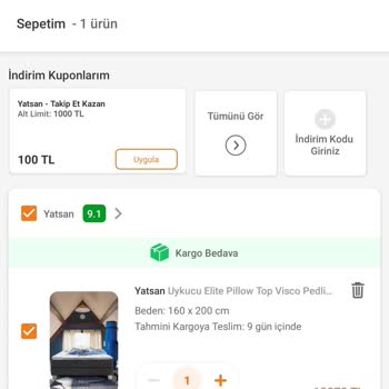 Trendyol Yatsan Mağazası Sipariş İptali Ve Fiyat Değişikliği!