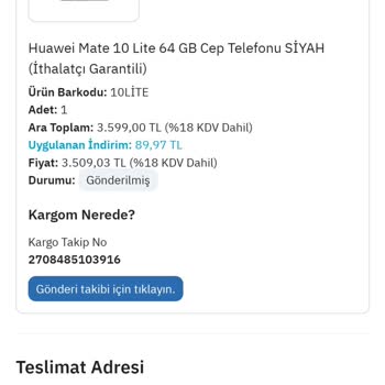 Epttavm Siparişimi Göndermiyor