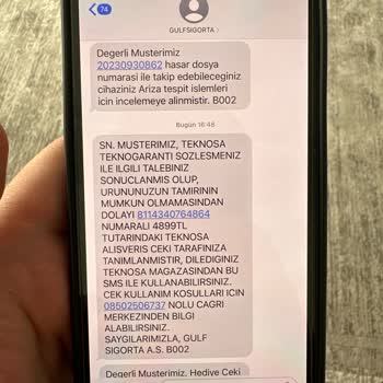 Teknosa Ve Gulf Sigorta Kaskolu Ürününde Arıza Tespit Etmesine Rağmen