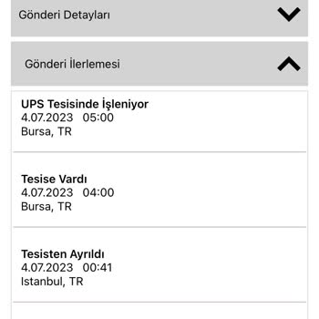 UPS Türkiye Apple Watch 8 Ürünümün Teslimatı Hakkında Bilgi Almak İstiyorum