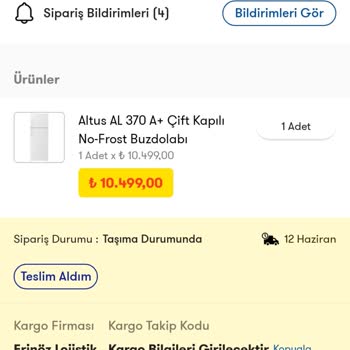 Şok Marketler Cepte Şok'tan Aldığım Buzdolapları Hala Gelmedi