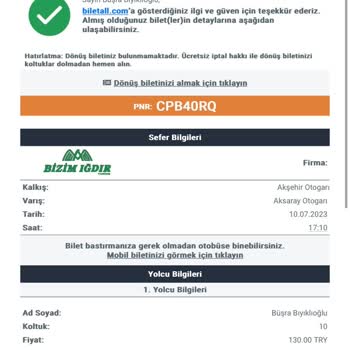 Biletall.com Otobüs Arızası Nedeniyle Gecikme Ve Ek Masraflar