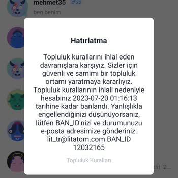 Litmeç Haksız Yere Ban Yedim
