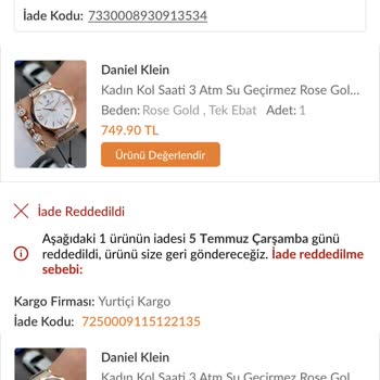 Trendyol Kargomu Karıştırmış Paramı İade Etmiyor