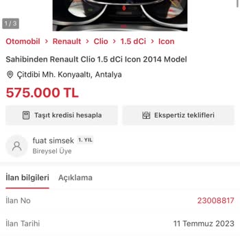 arabam.com Başkasının Aracını Satma