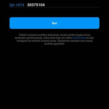 Instagram 'da Telefon Onay Kodu İçin Mesaj Gelmiyor