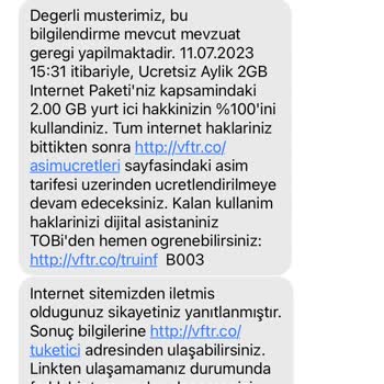 Vodafone Onayım Olmadan Tarifemi Değiştirdiler