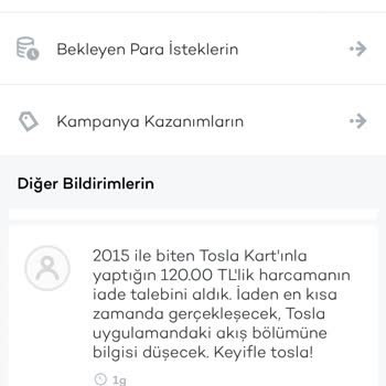 Tosla Kart Para İadesi Yapmıyor!