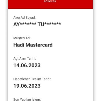 AGT Kurye (aynigunteslim.com) AGT Kartımı Teslim Etmiyor