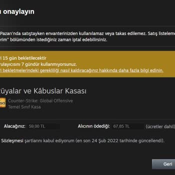 Steam Pazar Satış Sorunu