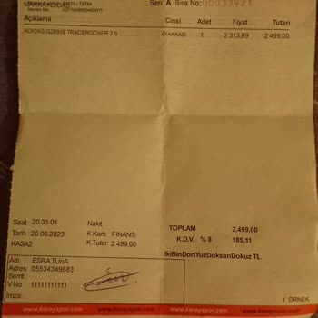 Koray Spor Satın Aldığım İlk Taksitini Ödediğim Ürünün İadesinin Yapılmaması