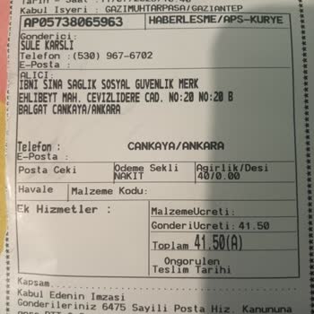 PTT Kargo Gazimuhtarpaşa G. Antep PTT'NİN UPS Kargonun Hala Ulaştıramaması